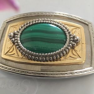 Malachite Belt Buckle